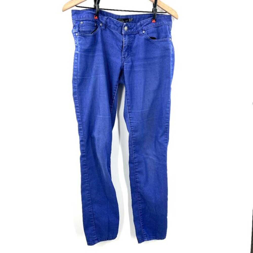 Prana stretch skinny jeans royal‎ purple bright denim maximalist kidcore 4 27